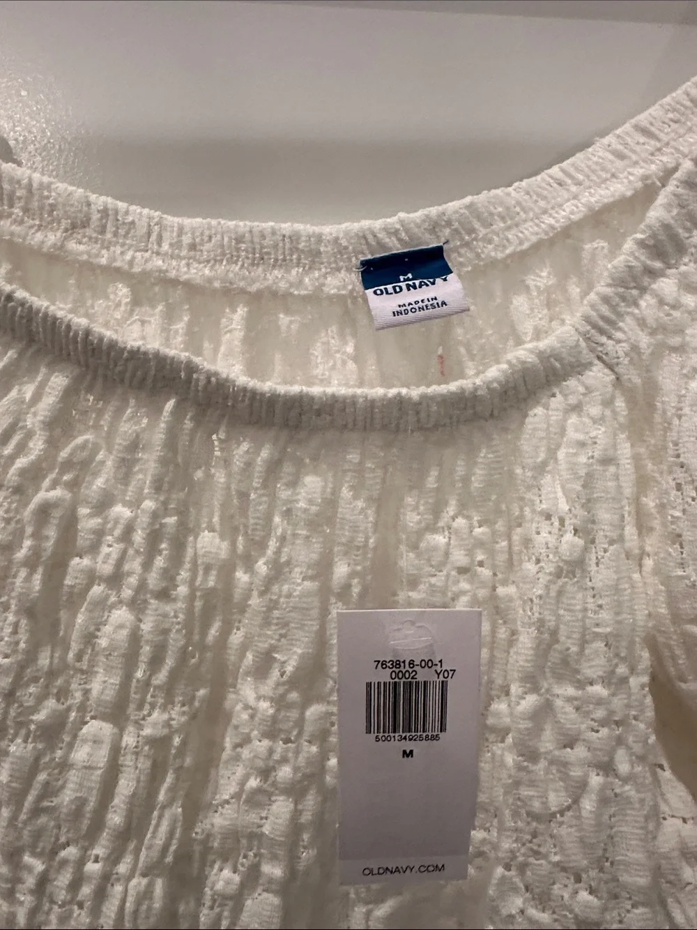 Ivory Crinkle Peasant Blouse - Women